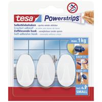 tesa POWERSTRIPS® Zelfklevende haak Ovaal Wit Inhoud: 3 stuk(s) - thumbnail