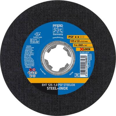 PFERD TOOLS PSF STEELOX 69198289 Doorslijpschijf recht 125 mm 10 stuk(s) RVS, Staal