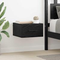 Nachtkastje Zwart eiken 35 x 35 x 20 cm Bewerkt hout