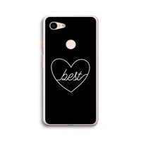 Best heart black: Google Pixel 3 XL Transparant Hoesje