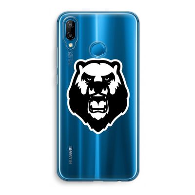 Angry Bear (white): Huawei P20 Lite Transparant Hoesje