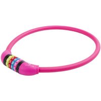 M-Wave M-wave cijfer-kabelslot silicone roze 65cm12mm