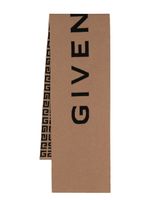 Givenchy écharpe réversible à logo intarsia - Marron