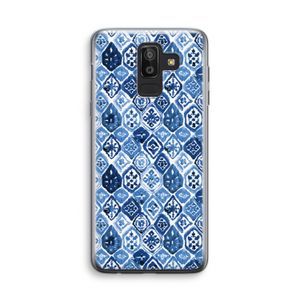 Blauw motief: Samsung Galaxy J8 (2018) Transparant Hoesje