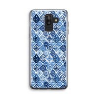 Blauw motief: Samsung Galaxy J8 (2018) Transparant Hoesje