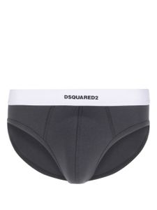 DSQUARED2 slip en coton à taille à logo - Bleu