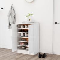 Schoenenkast 60x35x92 cm bewerkt hout wit