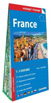 Wegenkaart - landkaart Frankrijk | ExpressMap