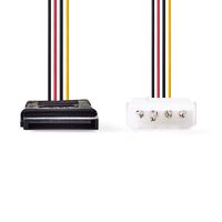 Nedis Interne Voedingskabel | Molex Male | SATA 15-Pins Female | Verguld | 0.15 m | Rond | PVC | Multicolour | Doos - CCGB73500VA015 - thumbnail