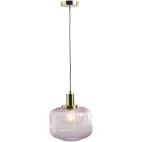 Leen Bakker - Hanglamp Femme - 120x25x25 Cm - Glas - Roze
