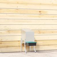 VidaXL Kippennestkast 1 compartiment met poten gegalvaniseerd staal