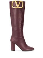 Valentino Garavani bottes VLOGO - Rouge Valentino Garavani bottes VLOGO - Rouge