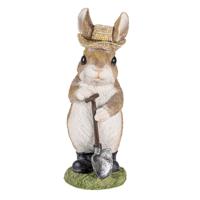 Clayre & Eef Bruine Decoratie konijn 9*8*22 cm 6PR3373 - thumbnail