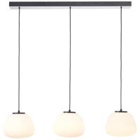 Brilliant HanglampKaizen 3-lichts zwart met wit - 60155/76