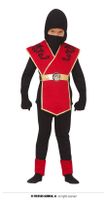 Ninja Kostuum Kind Rood/Zwart - thumbnail