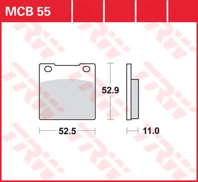 TRW Remblokken, en remschoenen voor de moto, MCB55 Allround organisch