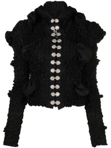 FEBEN chemise en coton Armour à design superposé - Noir