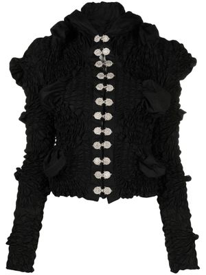 FEBEN chemise en coton Armour à design superposé - Noir FEBEN chemise en coton Armour à design superposé - Noir