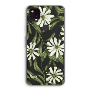 Wit bloemenpatroon: Google Pixel 4a 5G Transparant Hoesje