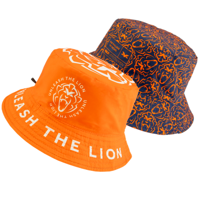 Orange Lion Reversible Bucket Hat - Unleash The Lion - Oranje - One size
