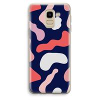 Memphis Shapes Pink: Samsung Galaxy J6 (2018) Transparant Hoesje