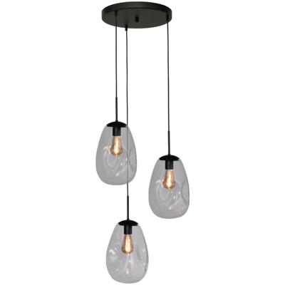 Masterlight Pendel hanglampLava 3x helder glas Ø 22,5cm - 2762-05-35-3-00-60