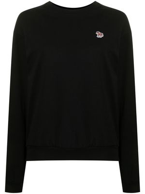 PS Paul Smith sweat en coton biologique à motif Zébré - Noir