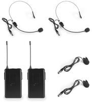 Vonyx WM522B draadloze headset microfoonset 2-kanaals VHF - thumbnail