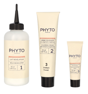 Phyto Phytocolor Permanent Color 3 Châtain Foncé Haarverf 112 ml