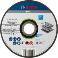 Bosch Accessoires doorslijpschijf recht best for inox - rapido a 60 w inox bf, 125 mm, 22,23 mm, 0,8 mm 1st - 2608603488