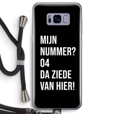 Da ziede van hier - Zwart: Samsung Galaxy S8 Plus Transparant Hoesje met koord