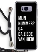 Da ziede van hier - Zwart: Samsung Galaxy S8 Plus Transparant Hoesje met koord