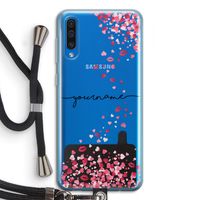 Hartjes en kusjes: Samsung Galaxy A50 Transparant Hoesje met koord