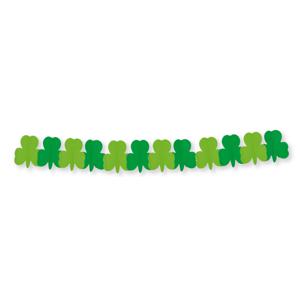 Klavertje drie shamrocks slinger - Ierland Sint Patricksday thema - 300 cm - versiering