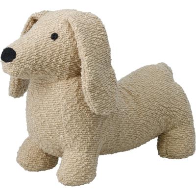 Deurstopper - Teckel hondje - beige - polyester - 34 x 20 cm - dieren - kinderkamer Deurstopper - Teckel hondje - beige - polyester - 34 x 20 cm - dieren - kinderkamer
