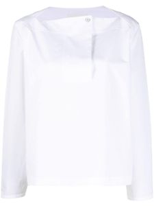 Jil Sander blouse en coton à manches longues - Blanc