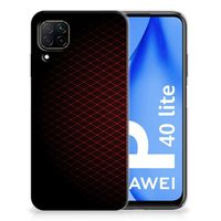 Huawei P40 Lite TPU bumper Geruit Rood - thumbnail