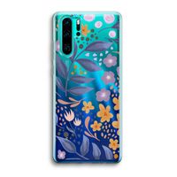 Flowers with blue leaves: Huawei P30 Pro Transparant Hoesje