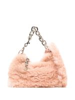 APEDE MOD sac porté épaule en peau lainée artificielle - Rose