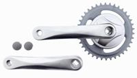Vinty crankstel 38t 1/8“, crank 170mm met disc, zilver
