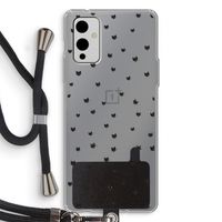 Kleine kattenkopjes: OnePlus 9 Transparant Hoesje met koord