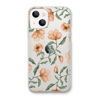 Peachy flowers: iPhone 13 mini Transparant Hoesje Peachy flowers: iPhone 13 mini Transparant Hoesje