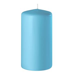 Enlightening Candles Cilinder/stompkaars - turquoise blauw - D6 x H8 cm - 27 branduur