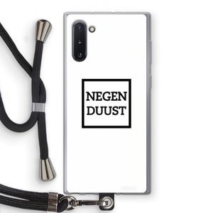 Negenduust vierkant: Samsung Galaxy Note 10 Transparant Hoesje met koord