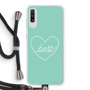 Best heart pastel: Samsung Galaxy A70 Transparant Hoesje met koord
