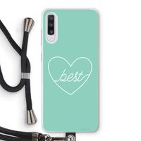 Best heart pastel: Samsung Galaxy A70 Transparant Hoesje met koord