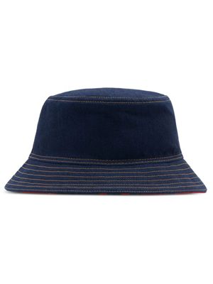 Burberry bob réversible en jean - Bleu