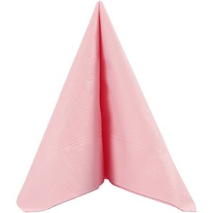 40x Roze servetten van papier 33 x 33 cm