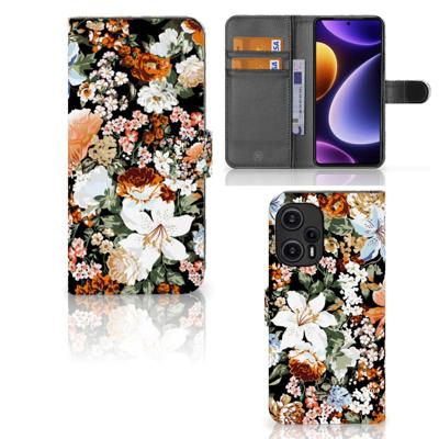 Hoesje voor Xiaomi Poco F5 Dark Flowers Hoesje voor Xiaomi Poco F5 Dark Flowers