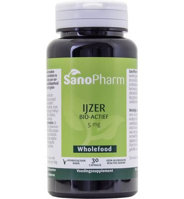 Sanopharm Sanopharm Ijzer 5 Mg Wholefood (30ca) Sanopharm Sanopharm Ijzer 5 Mg Wholefood (30ca)